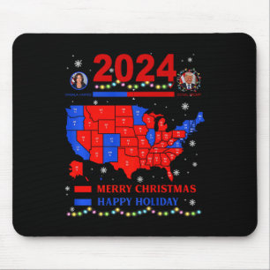 2024 Wahlplan frohe Weihnachten Trump Landslide Mousepad