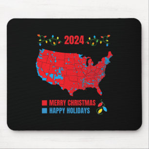 2024 Wahlplan frohe Weihnachten Trump Landslide Mousepad