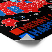 2024 Wahlplan frohe Weihnachten Trump Landslide Poster (Ecke)