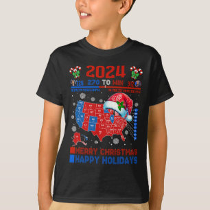 2024 Wahlplan frohe Weihnachten Trump Landslide T-Shirt