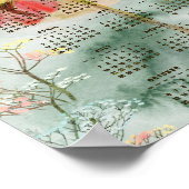 2024 Watercolor Bumblebee Calendar Poster (Ecke)