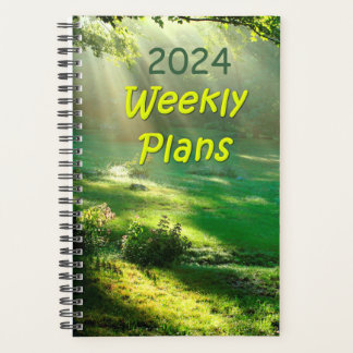 2024 Weekly plant einfaches Himmelslichtdesign Planer