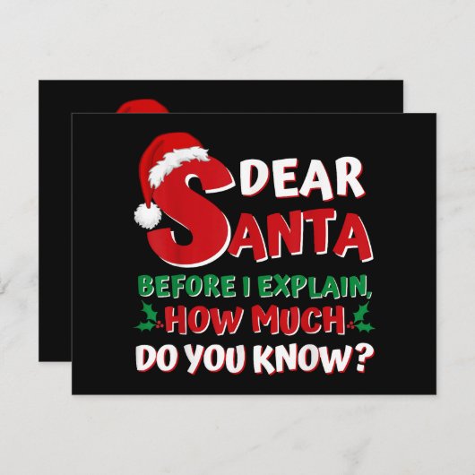 2024 Weihnachten Shirts Kinder Erwachsene Santa I (Vorne/Hinten)