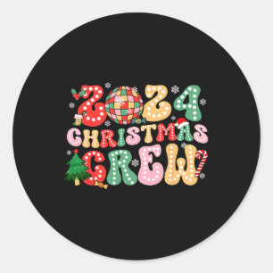 2024 Weihnachts Crew Weihnachtsschmuck Familie Paj Runder Aufkleber