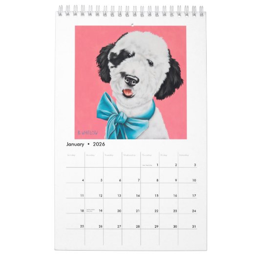 2024 Whimsical Dog Calendar - klein Kalender (Jan 2026)