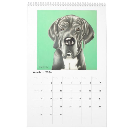 2024 Whimsical Dog Calendar - Large Kalender (Mär 2026)
