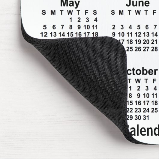 2024 White Calendar by Janz Mouse Pad Mousepad (Ecke)