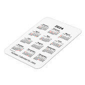 2024 White Holiday Calendar von Janz Magnet (Linke Seite)