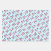 2024 wird eine große Schwester - Dinosaurier Geschenkpapier Set (Vorderseite 2)