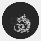 2024 Year Of The Dragon Chinese Zodiac Chinese New Runder Aufkleber (Vorderseite)