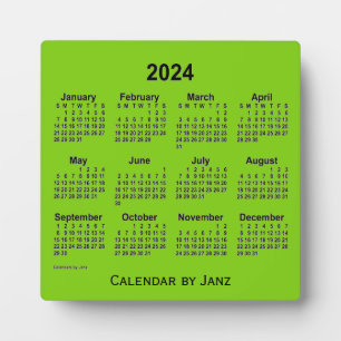 2024 Yellow Green Desk Calendar von Janz Fotoplatte