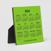 2024 Yellow Green Desk Calendar von Janz Fotoplatte (Vorderseite)