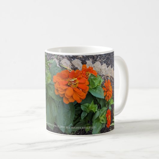 2024 Zinnia-Tasse von RoseWrites Kaffeetasse (VorderseiteRechts)