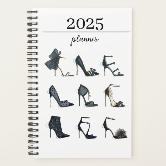 2025 12 Monate Mode Shoe Planner Planer (Vorderseite)