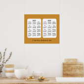 2025-2026 Gold 2 Year Wall Calendar by Janz Poster (Küche)