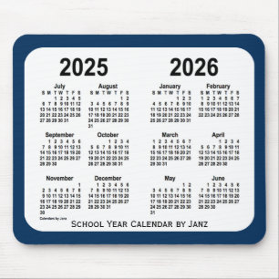 2025-2026 Police Box Blue School Calendar by Janz Mousepad