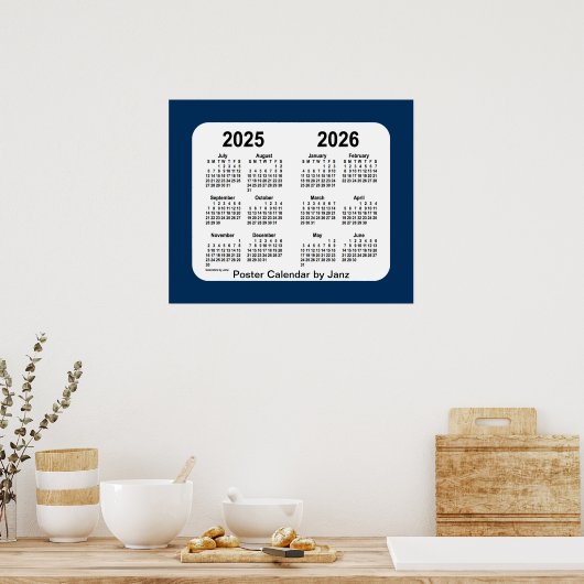 2025-2026 Police Box Blue School Calendar by Janz Poster (Küche)