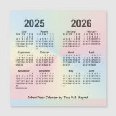 2025-2026 Rainbow School Year Calendar by Janz Magnetkarte (Vorderseite)