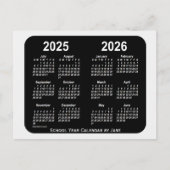 2025-2026 Smokey Neon School Year Calendar by Janz Postkarte (Vorderseite)
