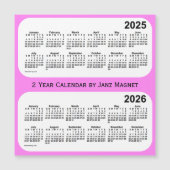 2025-2026 Violet 2 Year Calendar by Janz Magnet (Vorderseite)