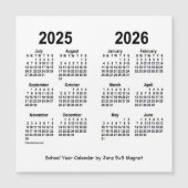2025-2026 Weißer Schuljahreskalender von Janz Magnetkarte (Vorderseite)
