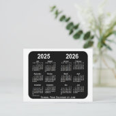 2025-2026 White Neon School Calendar von Janz Postkarte (Stehend Vorderseite)
