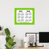 2025-2026 Yellowgreen School Calendar by Janz Poster (Heimbüro)