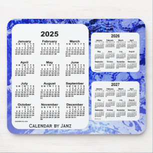 2025-2027 blaue Galaxie-3-jähriger Kalender durch Mousepad