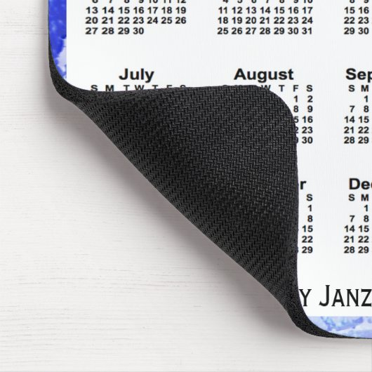 2025-2027 Blue Galaxy 3 Year Calendar by Janz Mousepad (Ecke)