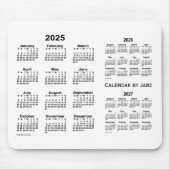 2025-2027 Weißer Dreijahreskalender von Janz Mousepad (Vorne)