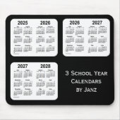 2025-2028 Schwarze Neon School Year Calendars von  Mousepad (Vorne)