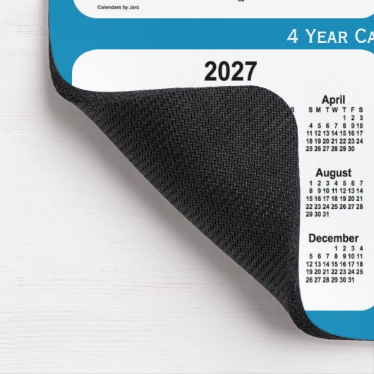 2025-2028 Steel Blue 4 Year Calendar by Janz Mousepad (Ecke)