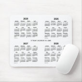 2025-2028 Weißer Vierjahreskalender von Janz Mousepad (Mit Mouse)