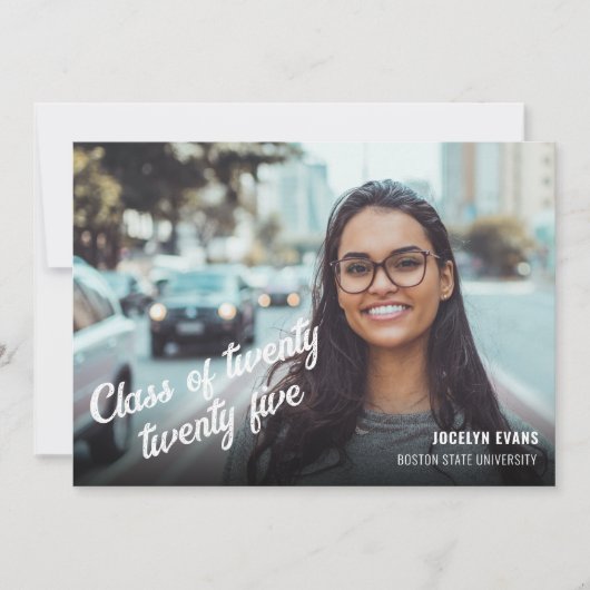 2025 Abschluss Ankündigung mit Fotografie (Vorderseite)