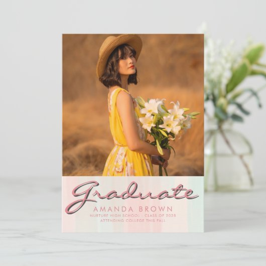 2025 Abschluss Ankündigung Simple Elegant Trendy (Stehend Vorderseite)