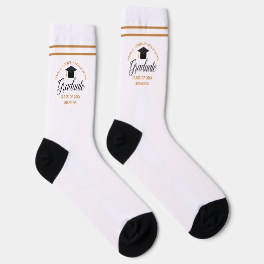 2025 Abschluss Chic Custom High School Graduate Socken (Rechts)