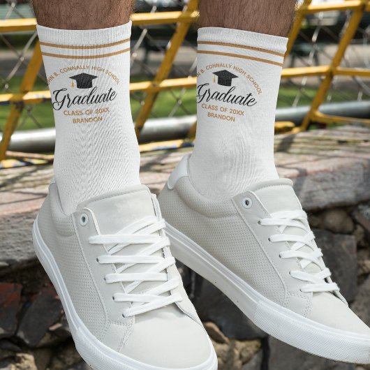 2025 Abschluss Chic Custom High School Graduate Socken