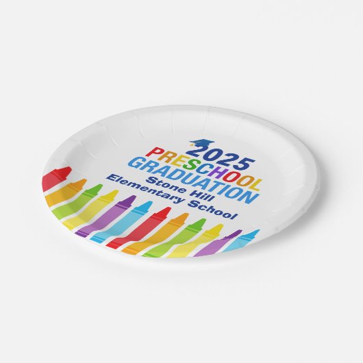 2025 Abschluss Custom School Party Pappteller (Schrägansicht)