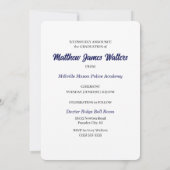 2025 Abschluss der Blue Foto Police Academy Einladung (Rückseite)