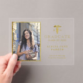 2025 Abschluss der Kindergärtnerei Gold elegantes Acryleinladungen (Insitu (Handheld))