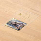 2025 Abschluss der Kindergärtnerei Gold elegantes Acryleinladungen (Ablage )