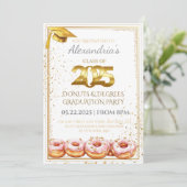 2025 Abschluss "Donuts and Degrees" Einladung (Stehend Vorderseite)