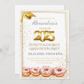 2025 Abschluss "Donuts and Degrees" Einladung (Vorne/Hinten)