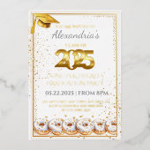 2025 Abschluss "Donuts and Degrees" Folieneinladung (Vorderseite)