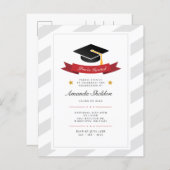 2025 Abschluss Elegant Grad Party Einladung (Vorne/Hinten)