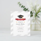 2025 Abschluss Elegant Grad Party Einladung (Stehend Vorderseite)