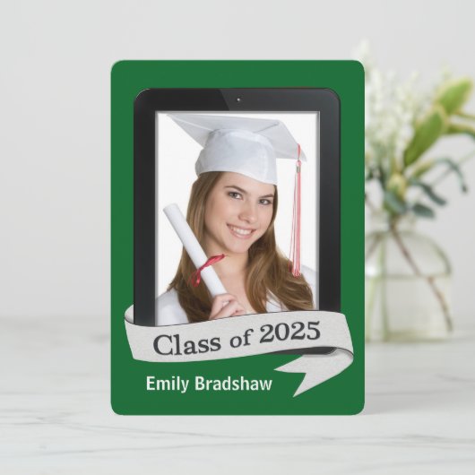 2025 Abschluss Elektronische Tablette Einladung (Stehend Vorderseite)
