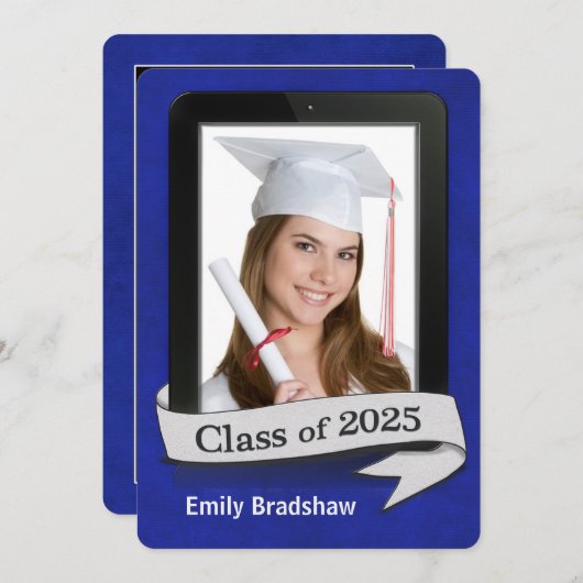 2025 Abschluss Elektronische Tablette Einladung (Vorne/Hinten)
