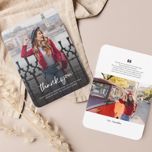 2025 Abschluss Foto Grad Dankeschön Karte