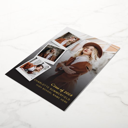 2025 Abschluss Fotos Grad Gold Foil Ankündigung (Gedreht)